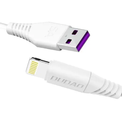 Dudao L2L провод для передачи данных и зарядки | USB-A на Lightning | 5A | 1m | белый
