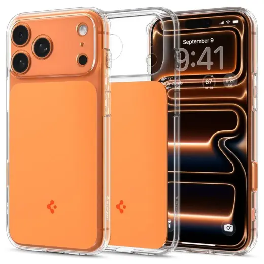 Spigen Ultra Hybrid ”T” Mag telefoni ümbris MagSafe toega iPhone 17 Pro oranž