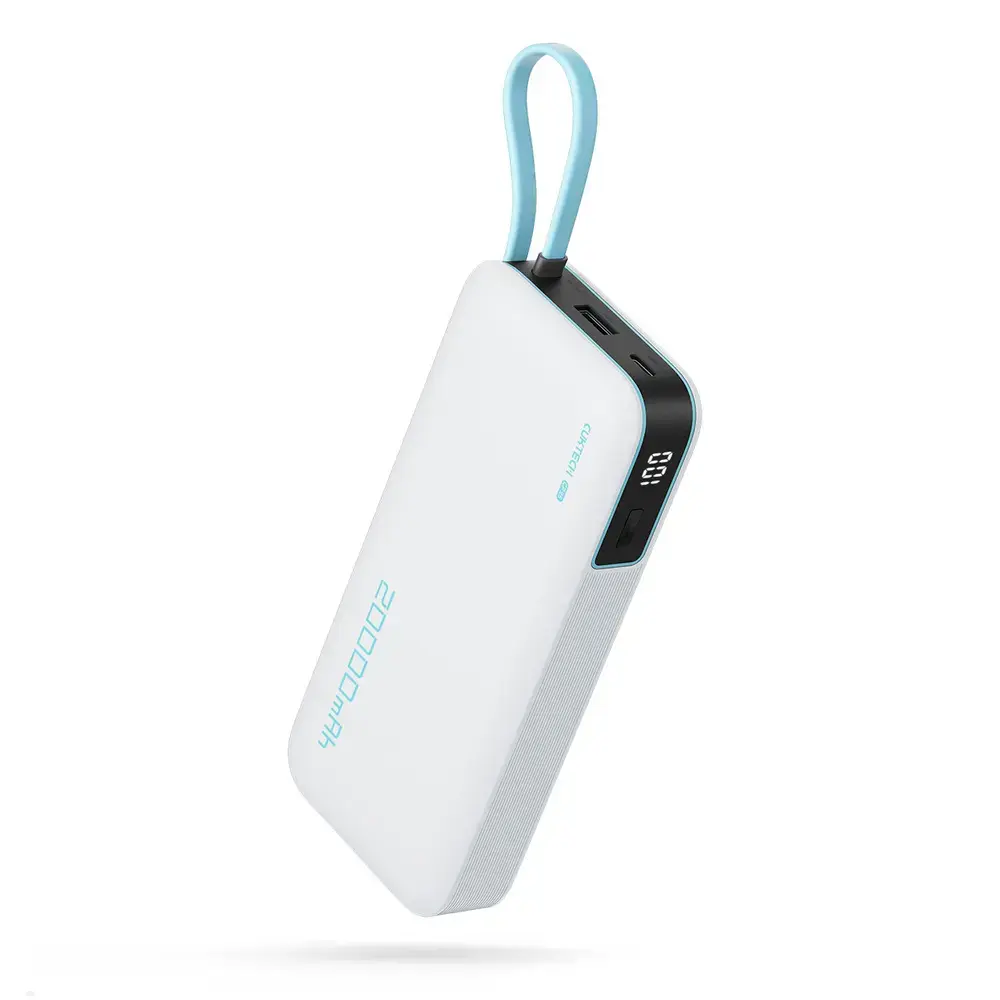 Cuktech CUKP200NGLLG ārējais akumulators (powerbank) | 20 000 mAh | 55W | USB-C | balts
