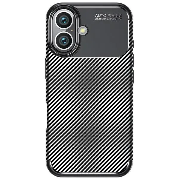 Beline Carbon Armor maciņš telefonam iPhone 16 Plus melns
