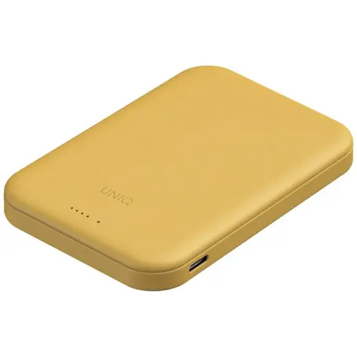Uniq Lyden Lexa Magnetic väline akupank (powerbank) | 5 000 mAh | PD | USB-C, MagSafe | kollane