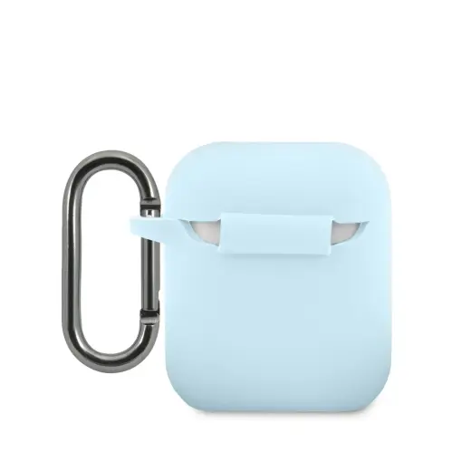 Lacoste Liquid Silicone Glossy Printing Logo Case for AirPods 1/2 Blue