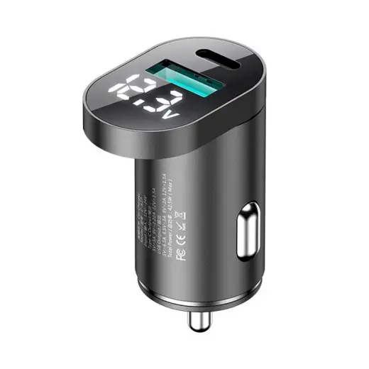 Joyroom C-A17 fast car charger USB | USB Type C 42,5W Quick Charge, Power Delivery, AFC, SCP silver