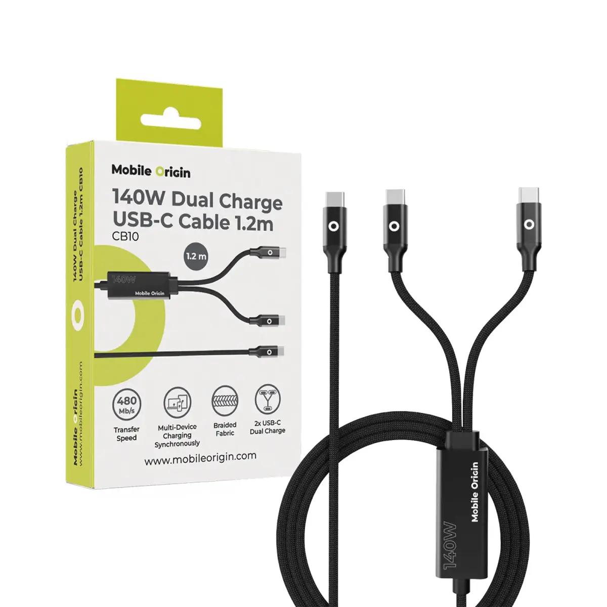 Mobile Origin 140W Dual Charge USB-C