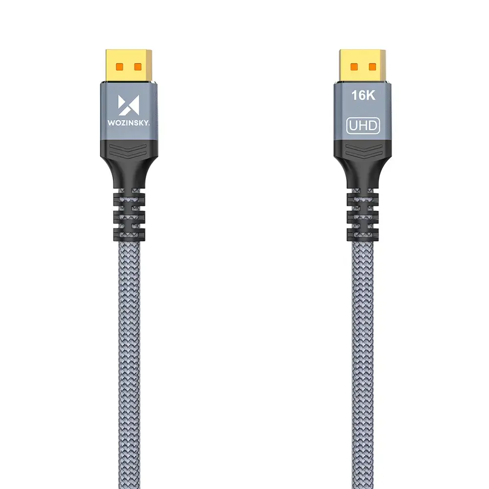 Wozinsky WPS-16AYL3S DisplayPort 2.1 Cable VESA Certified 80 Gbps 16K@60Hz 8K@120Hz 4K@240Hz HDR HDCP DSC 3m - Black