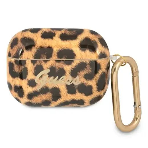Guess GUAPUSLEO AirPods Pro cover złoty|gold Leopard Collection