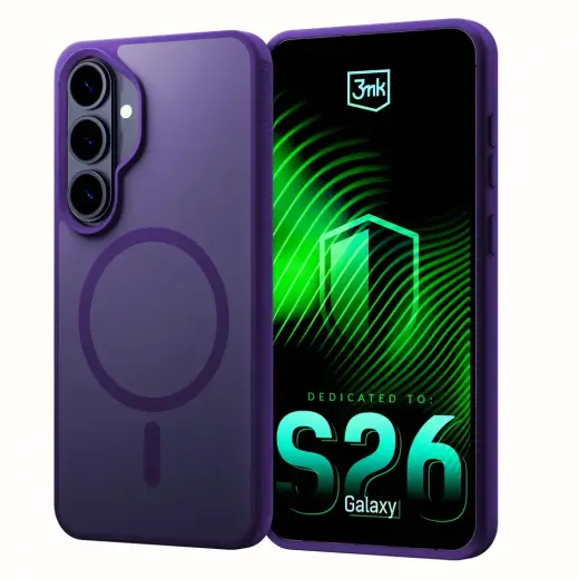 3mk Smoke MagCase maciņš ar MagSafe atbalstu telefonam Samsung Galaxy S26+ (S947) violets