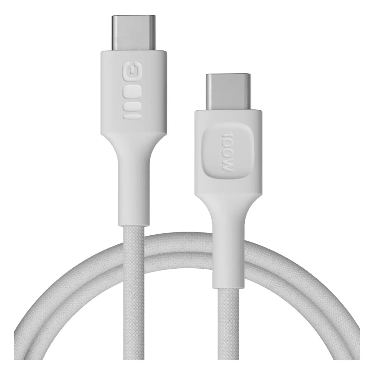 USB-C cable 1.2m 100W Greencell PowerStream Fast Charging PD Snow White
