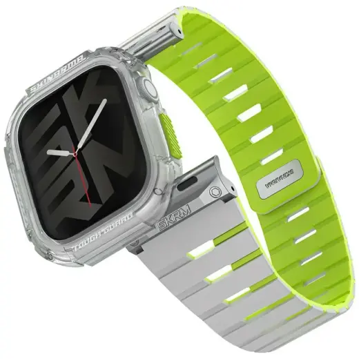Skinarma Gemini viedpulksteņa siksniņa priekš Apple Watch (42 mm) | silikons | balta