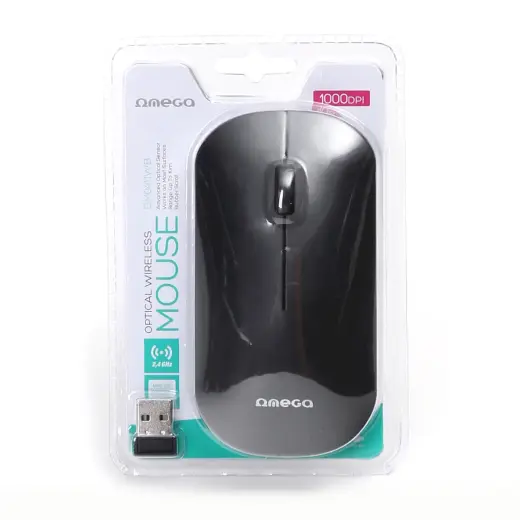 Omega OM0411WB wireless mouse 1000 DPI black