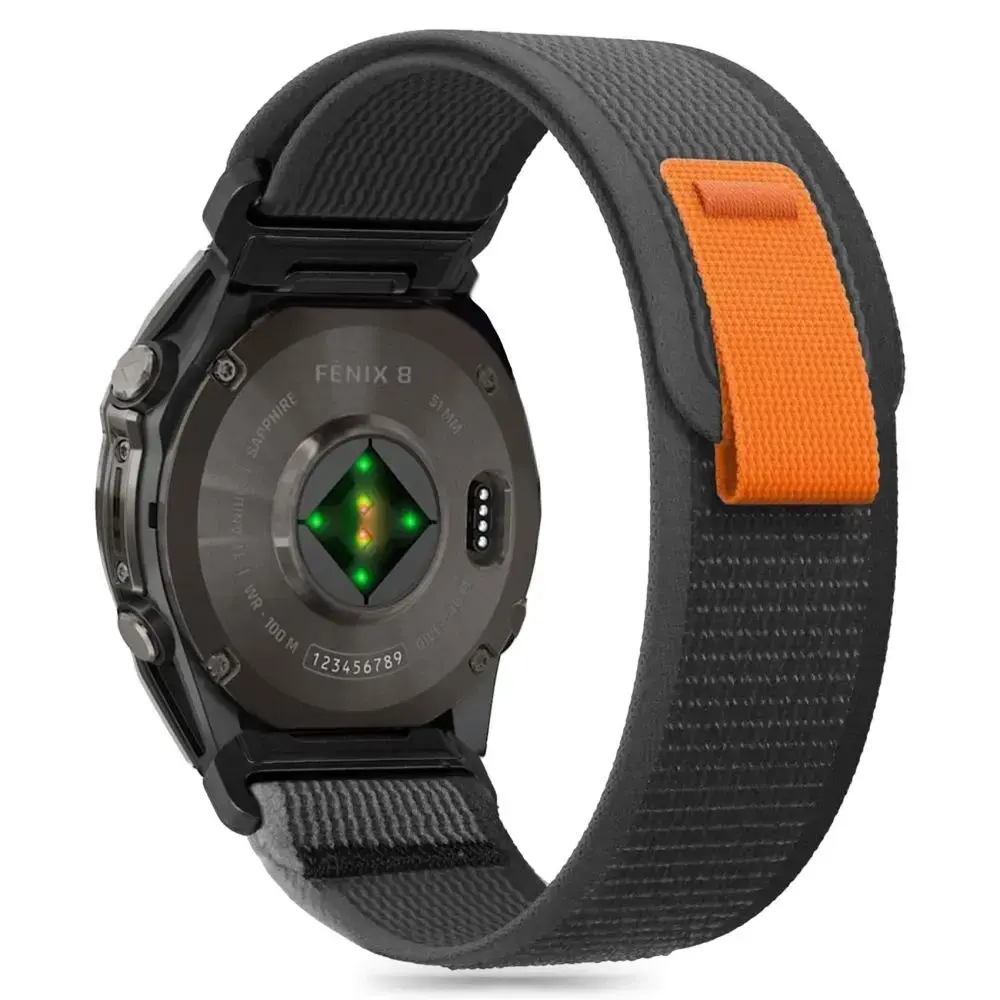 Tech-Protect Nylon Strap for Garmin Fenix 5 | 6 | 6 Pro | 7 | 8 (47MM) - Black