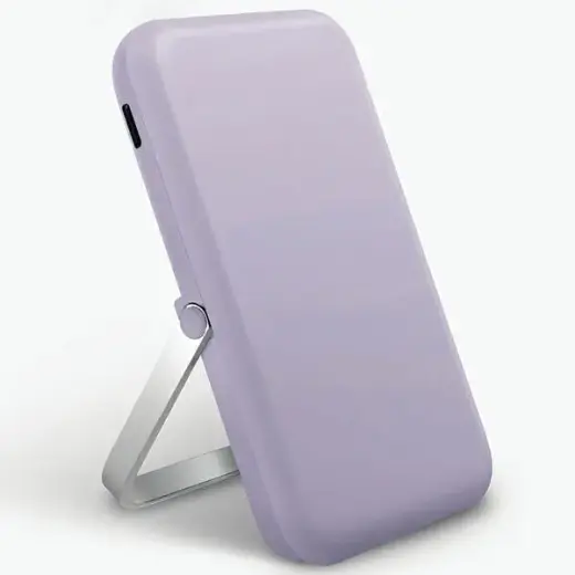 UNIQ Hoveo ārējais akumulators (powerbank) | 5000 mAh | 20W | USB-C, Bezvadu, MagSafe | ceriņkrāsas