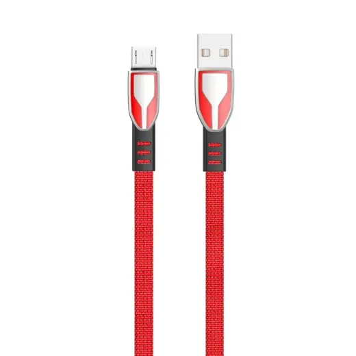 Dudao USB - micro USB Zinc alloy cloth braided 5 A 1 m usb cable red (L3PROM red)