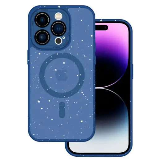 Tel Protect Magnetic Splash Frosted telefoni ümbris iPhone 15 Plus tumesinine