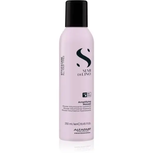 Alfaparf Milano Semi Di Lino Style&Care Amplifying Mousse Volumising Hair Mousse with Medium Hold 250 Ml