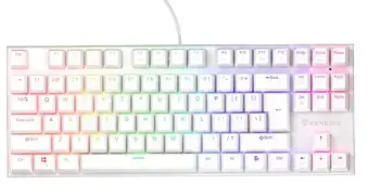 Klaviatūra Genesis Thor 303 TKL RGB white Outemu Peach Silent