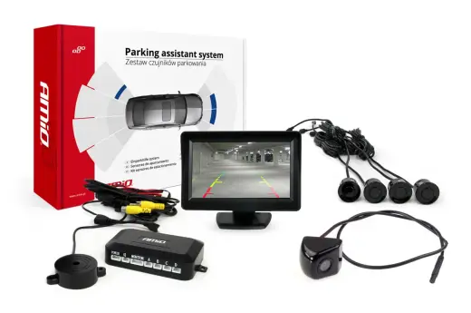 Parking assistant system TFT01 4,3" with HD-310 4 sensors black