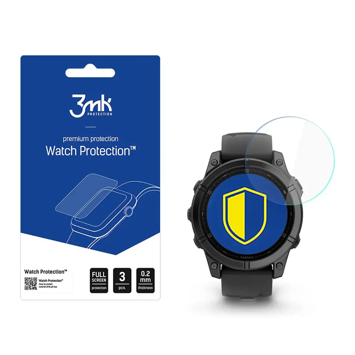 Hybrid Glass 3mk Watch Protection FlexibleGlass for Garmin Fenix ââE 47mm