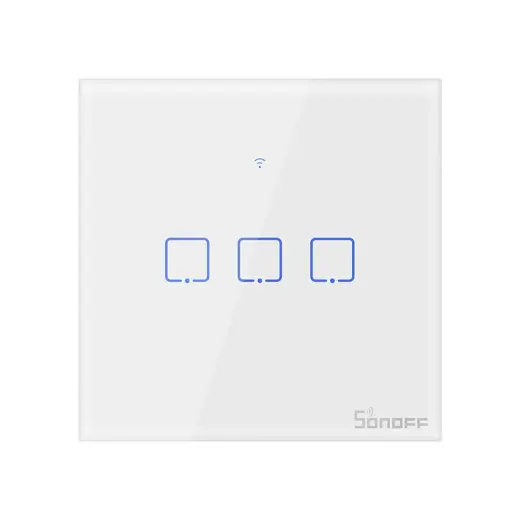 Išmanusis Wi-Fi liečiamas sieninis jungiklis Sonoff T0EU3C TX