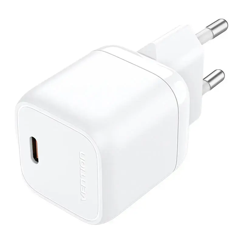 Vention FAKW0-EU travel charger | 30W | GaN | USB-C | white