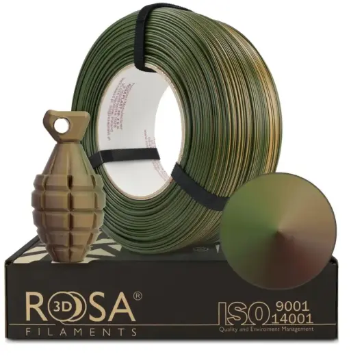 Filament PET-G Magic Army (Green-Beige-Bronze) 1kg refill Rosa3D