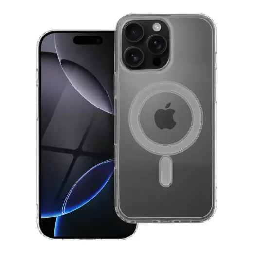 Clear Mag phone case with MagSafe support for iPhone 16 Pro Max transparent