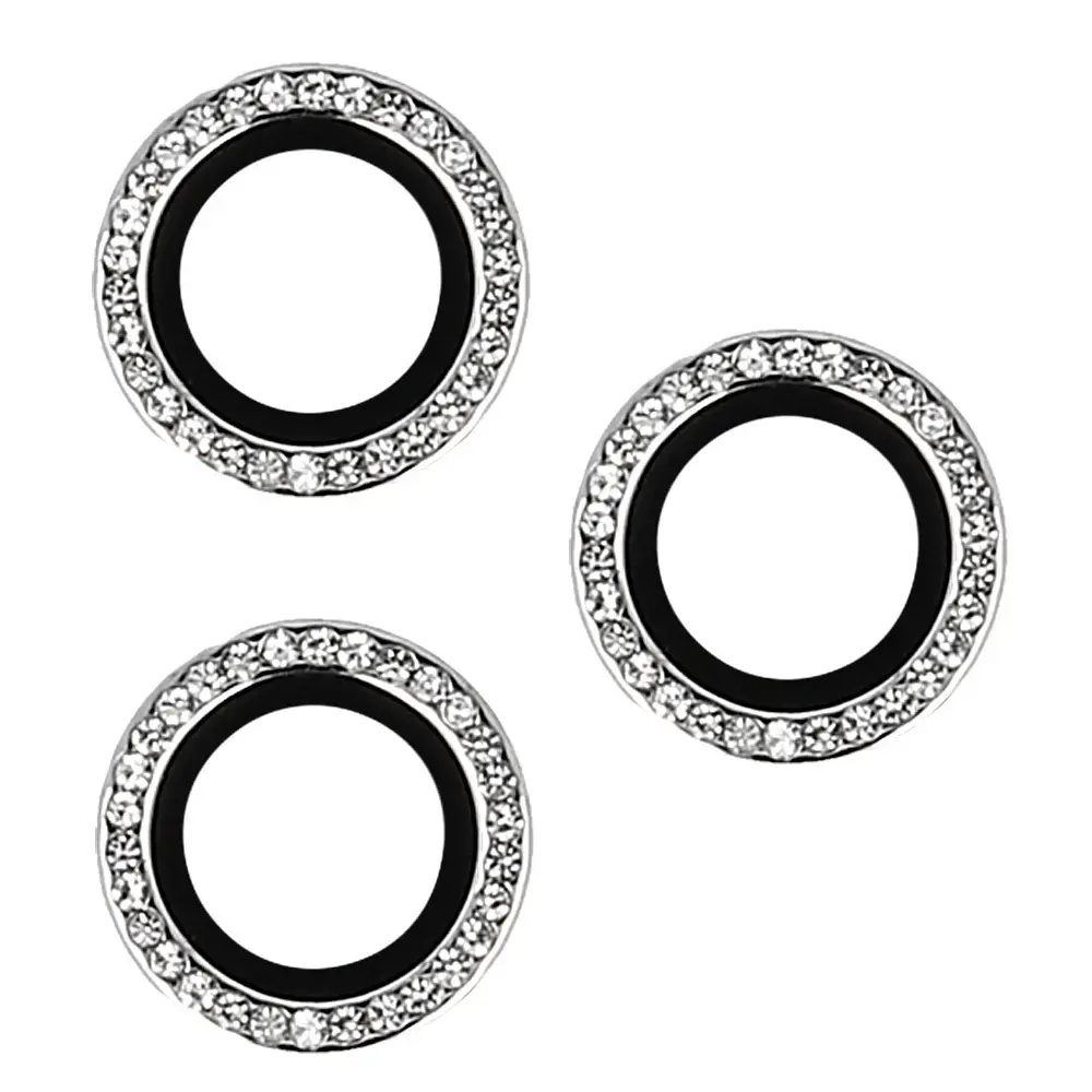 Tempered Glass HARD DIAMOND for camera (LENS) for Iphone 13 Pro/13 Pro Max silver (lens 3 pieces)