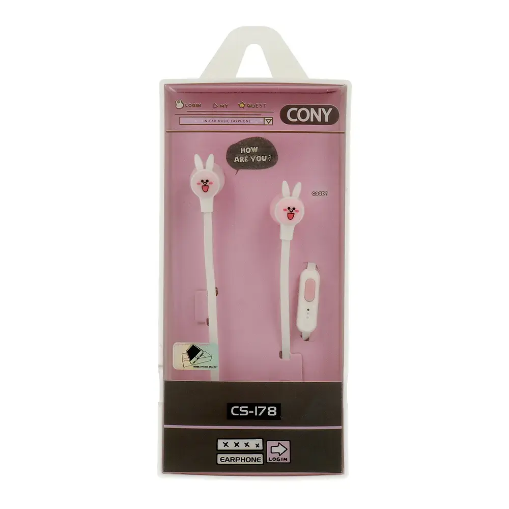 Earphones CASNI - CS-178 with microphone White