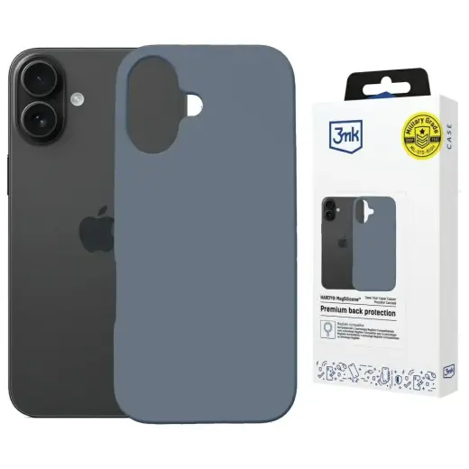3MK Hardy MagSilicone Case for Apple iPhone 16 Ultramarine