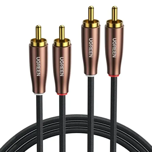Ugreen stereo 2x RCA Cinch audio cable 5m brown (AV199 50158)