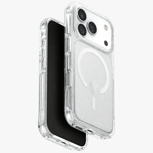 UNIQ LifePro Xtreme phone case with stand and MagSafe support for iPhone 17 Pro transparent
