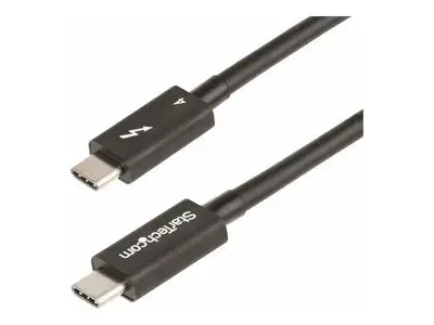 StarTech.com 1.6ft (50cm) Thunderbolt 4 Cable, 40Gbps, 100W Power Delivery, 4K|8K Video Support, Intel-Certified Thunderbolt Cable - Compatible w| USB4|Thunderbolt 3|USB 3.2|USB Type-C|DisplayPort (TBLT4MM50CM) - Thunderbolt cable - Thunderbolt 4 to Thund