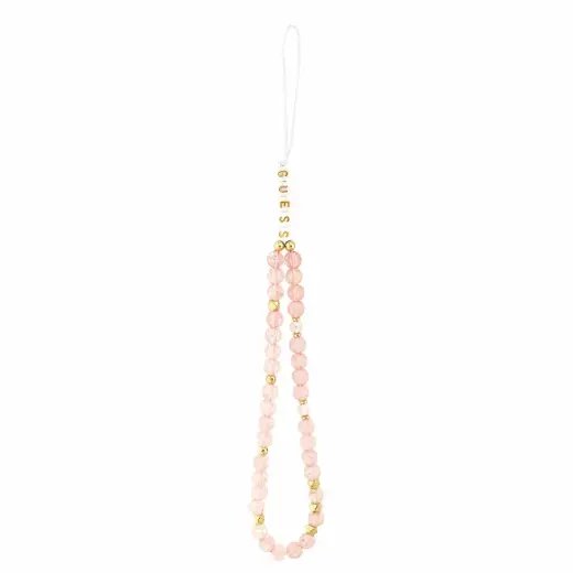 Guess IML Flowers Allover Strap MagSafe Case for iPhone 18 Pro Max Pink