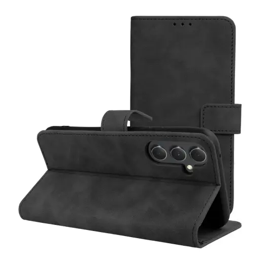 TENDER grāmatveida maciņš telefonam Samsung Galaxy A54 (A546) melns