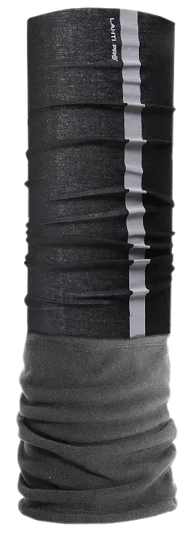 Lahti Pro Multifunctional fleece scarves black-grey