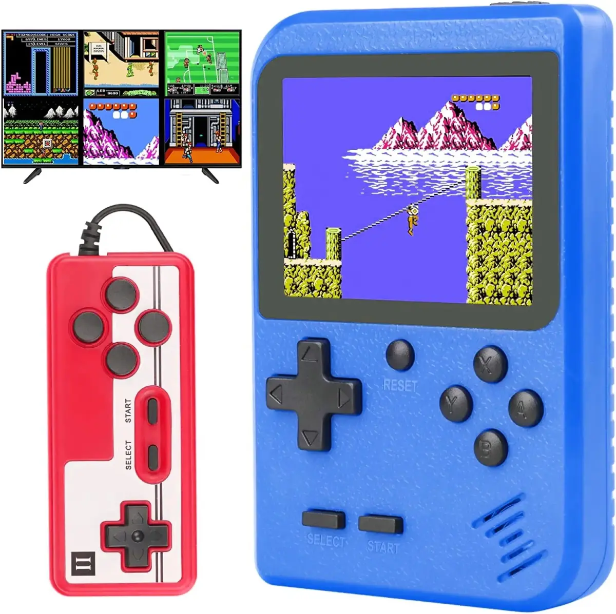 Goodbuy game console 400 games | 8-Bit | AV | + gamepad blue