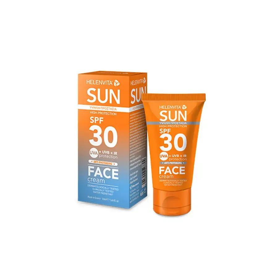 Helenvita, Sun, UVA & UVB Protection, Before Sun Exposure, Cream, For Face, SPF 30, 50 ml