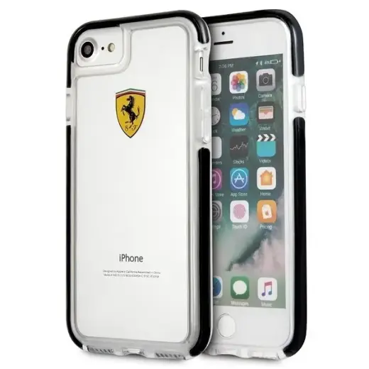 Ferrari Hardcase FEGLHCP7BK iPhone 7|8 SE 2020 | SE 2022 Shockproof transparent black