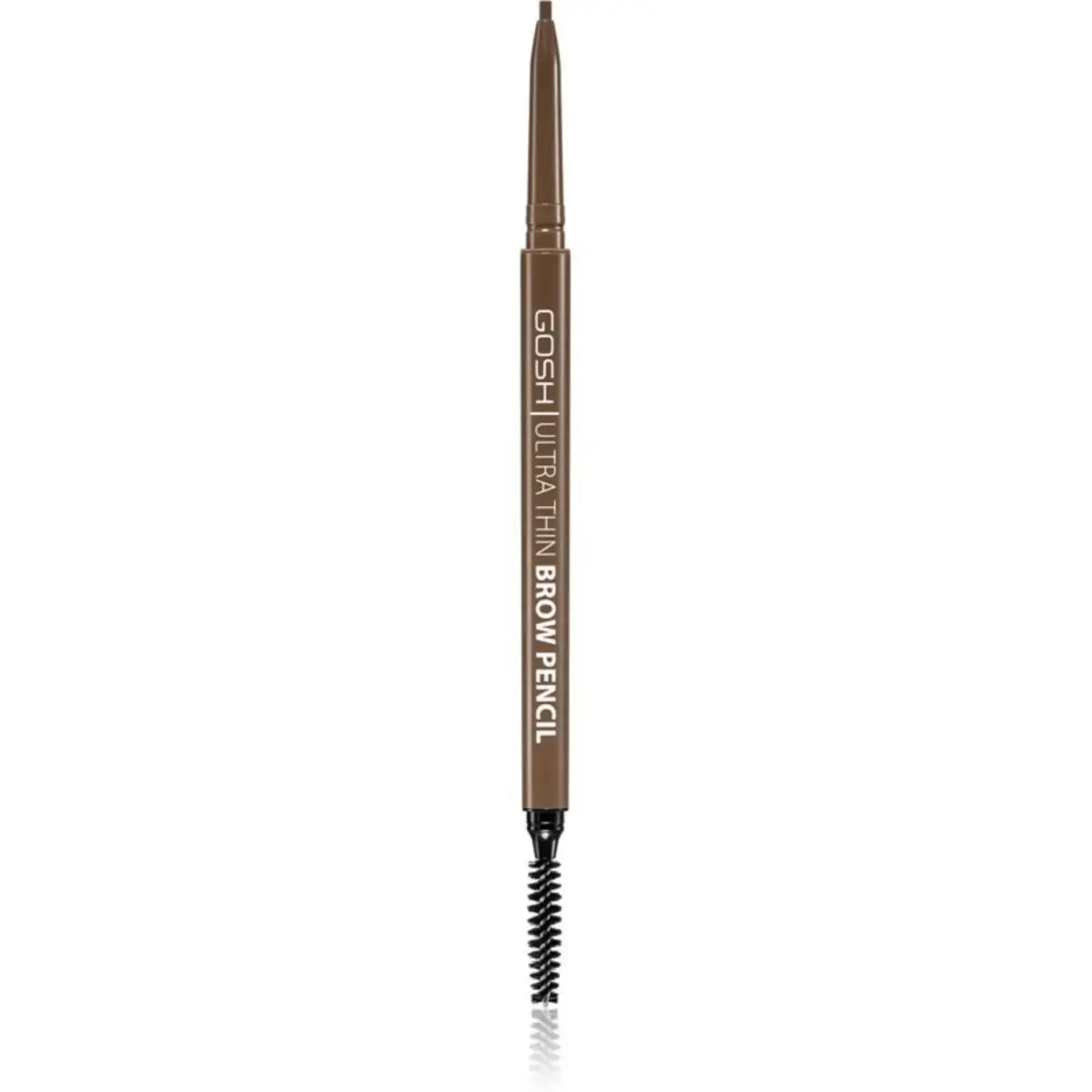 Gosh, Ultra Thin, Eyebrow Cream Pencil & Brush 2-In-1, 002, Grey Brown, 0.09 g