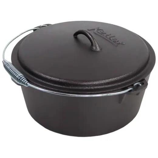Cast iron cauldron with lid 8.5 L