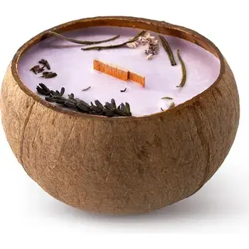Tropikalia Svíčka v kokosu - vůně levandule