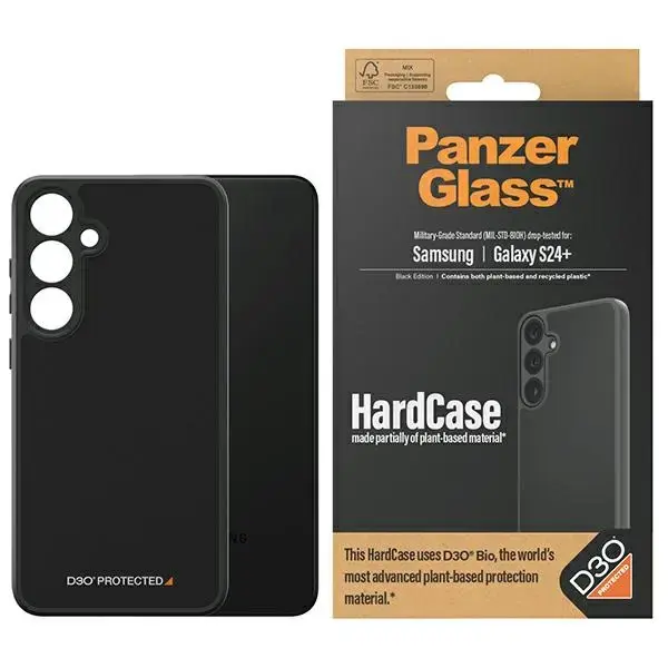PanzerGlass HardCase Sam S24+ S926 D3O 3xMilitary grade melns | 1217