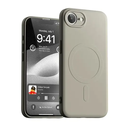 Mercury полусиликоновый чехол для телефона для iPhone 16e каменный с MagSafe