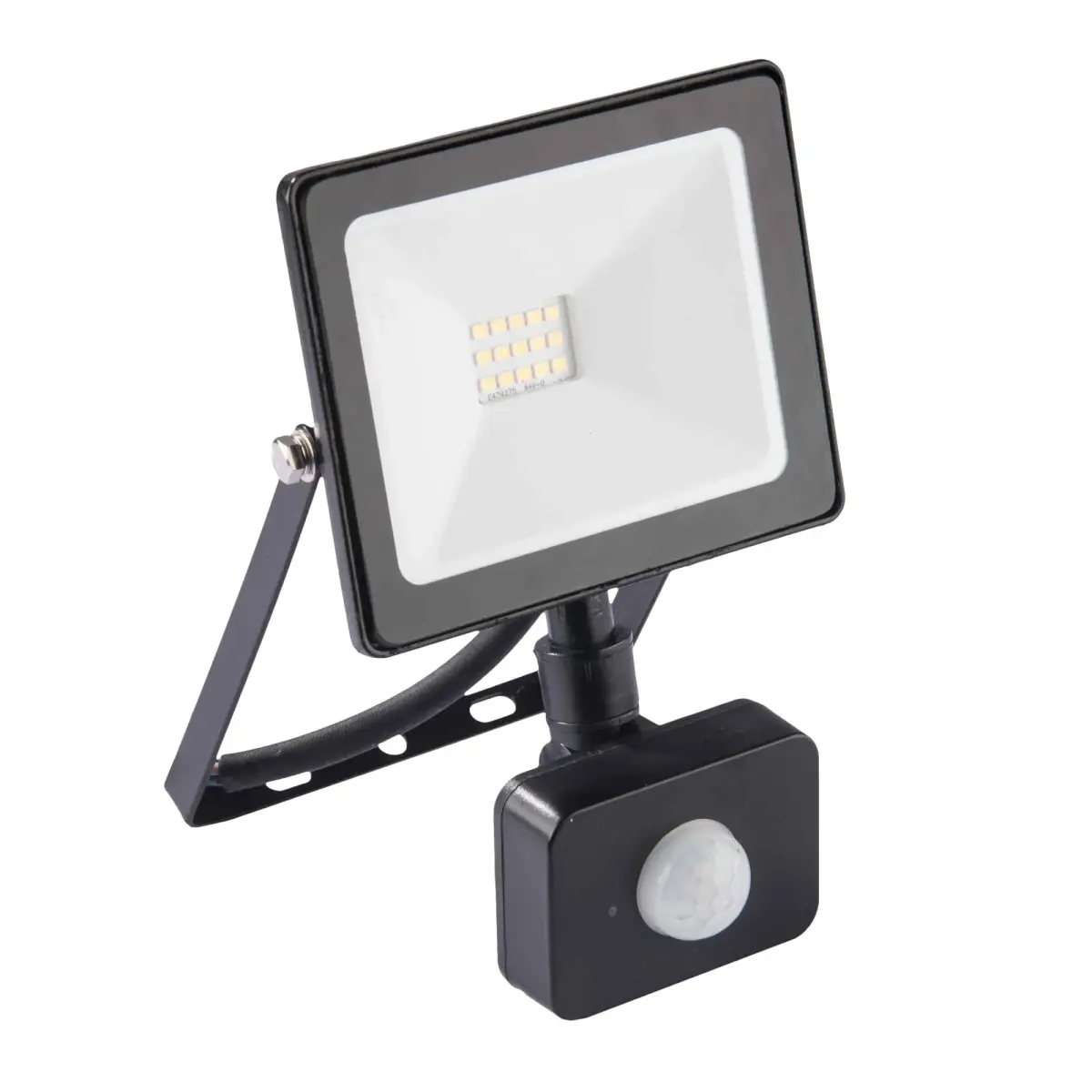 Prožektors LED 10W/IP44/4000k ar sensoru melns