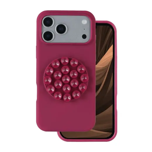 Silicone Stick maciņš telefonam iPhone 17 Pro tumši sarkans