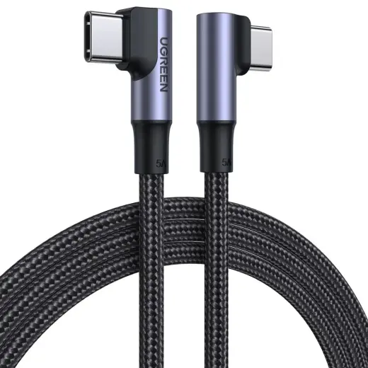 Ugreen US335 70698 datu pārraides un uzlādes vads | USB-C uz USB-C | 100W | 2m | melns