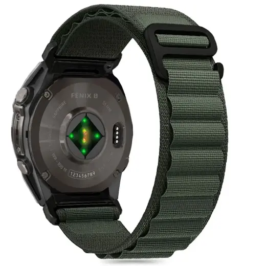 Tech-Protect Nylon Pro Strap for Garmin Fenix 5X | 5X PLUS | 6X | 6X Pro | 7X | 8 (51MM) - Green