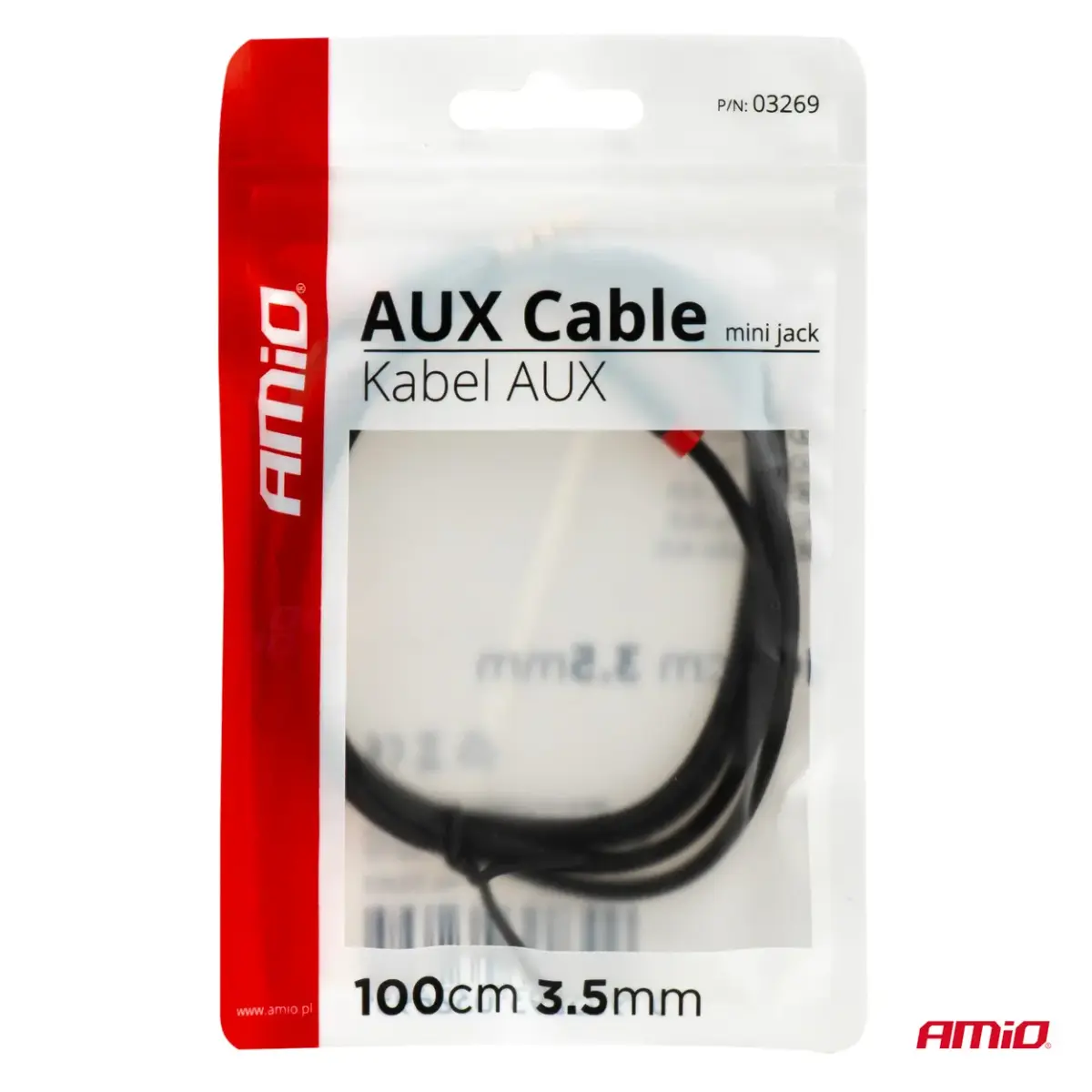 AUX cable mini jack-jack 3,5mm 100cm