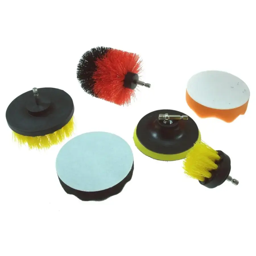 Nylon brushes and sanding discs set 6pcs