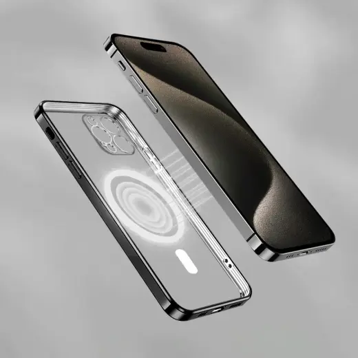 Vmax Electroplating Mag TPU case for Samsung Galaxy S25 Ultra black Photo